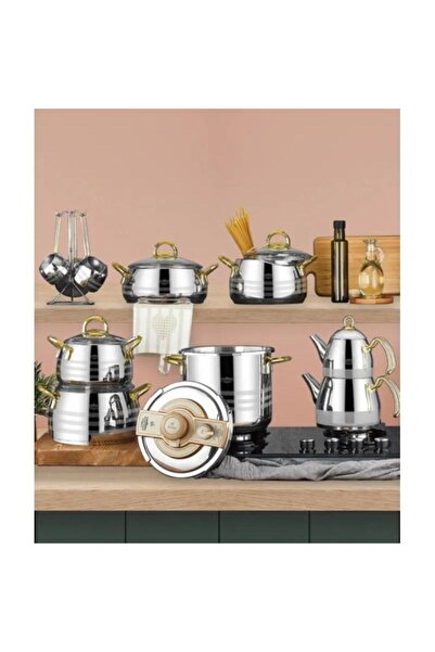 ACAR Akasya 18 Parça Çelik Çeyiz Seti - Platin Mstto065