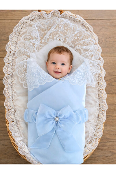 Tomuycuk قماط نوم أزرق مصنوع من القطن بنسبة 100% - بطانية موسمية للأولاد الصغ...