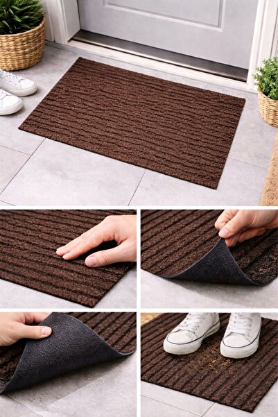 Stableflex Kapı Önü Paspası 40x70cm Kaymaz Tabanlı Yoğun Lifli 4 Mevsim + 4 R...