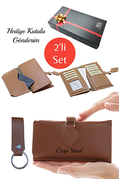 Ayleen Ayz Yumuşak Derili Tokalı Ve Çok Bölmeli Taba Kadın Cüzdan Aksesuar Ka...