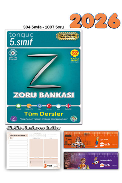 Tonguç Yayınları 5. Sınıf Zoru Bankası Tüm Dersler Soru Bankası Günlük Planla...