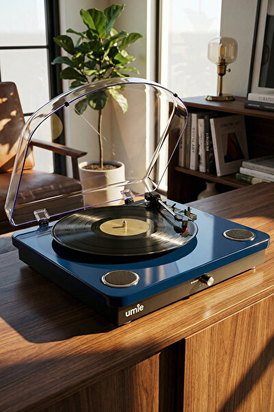 Umie Bemol Mavi Piano Kablama 10W BT İN, BT OUT, RCA, USB Özellikli Nostaljik...