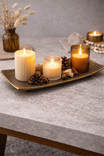 Brandsmiths Gold Tone Rectangular Decorative Tray