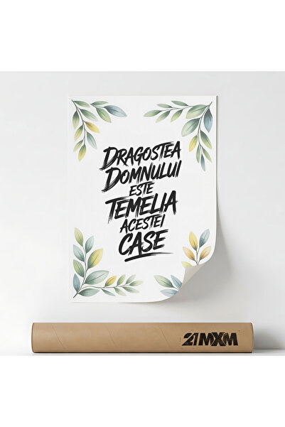 21mxm Temelia Acestei Case - Poster Canvas Religios Romanesc Neramat - Print ...
