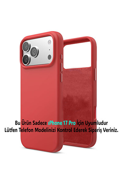 Merwish Apple Iphone 17 Pro Uyumlu Içi Kadife Lansman Silikon Kılıf Kapak Kır...