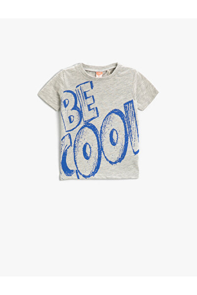 Koton Slogan Printed Short Sleeve T-Shirt