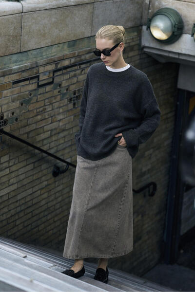 Touché Privé Crew Neck Oversized Knit Sweater