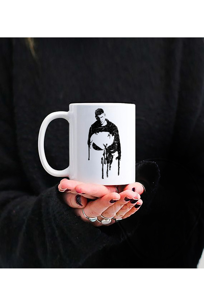 Darkia كوب بورسلين هدية بتصميم جمجمة بانشر مطبوع