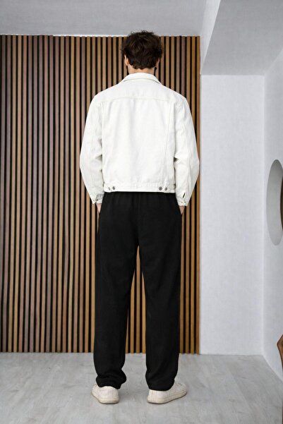 RE7EDİ Plain Plaid Fabric Trackpants Black Unisex