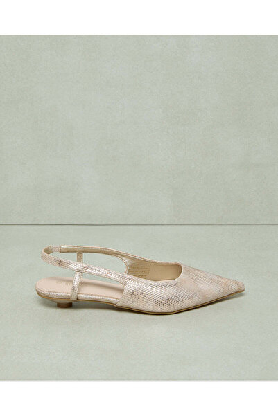 REDTAG حذاء نسائي مفتوح من الخلف من التويد البيج