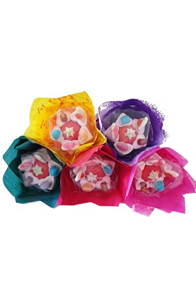 Buchetul dulce Set of 5 mini sweet bouquets, multicolor