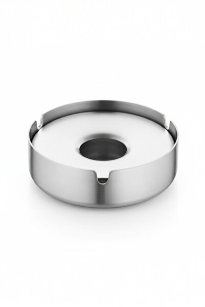 ALBETTO Stainless Steel Ashtray with Scorching Feature 8cm Thickness:1.5Mm