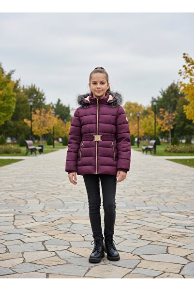 Stilera Girl's Plush Lined Belted Puffer Coat