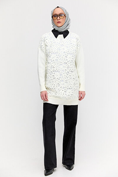 Setrms Çiçek Motifli Triko Tunik