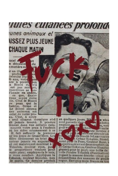 Taranist Kağıt Poster - Fck it Vintage Gazete Motivasyon Posteri