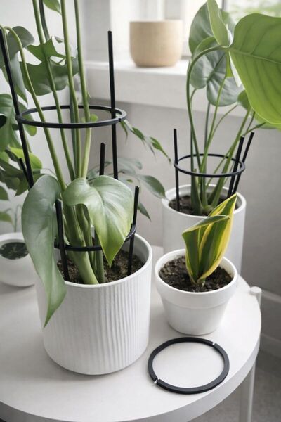 Plasfire Bitki Gövde Destek ve Sabitleme Tutucusu ( Dikey Büyüme İçin ) Yeşil