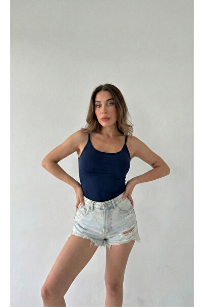 Moda Hour Γυναικείο Βασικό Σώμα με Ρυθμιζόμενο Σχοινί Λ ελαστικό ύφασμα