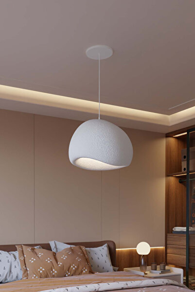 Kitchen Life Bohemia Doğal Gerçek Beton Dokulu Avize - Modern Kompozit Beton ...