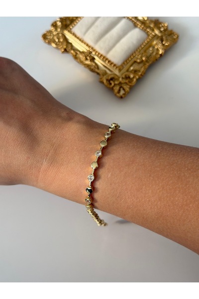 Charmist سوار من الزركون الفولاذي على شكل خلية النحل