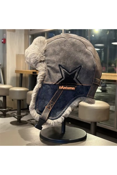 Antumn Unisex fur hat with ears