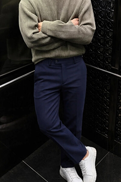 COMBİNE MİCHAİL Erkek Rahat Regular Dar Paça Mavi Pantolon