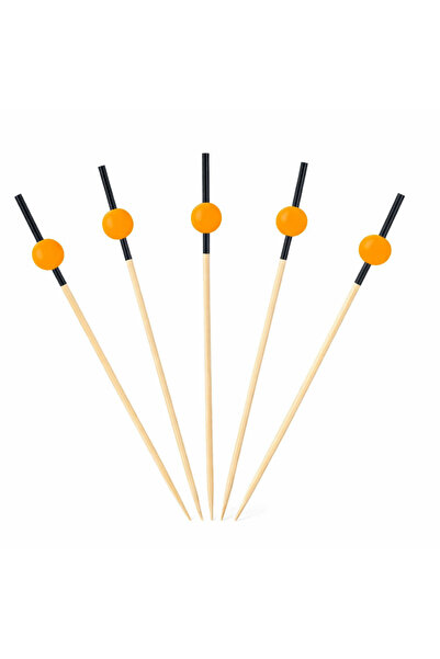 alenked 50 قطعة من أعواد الأسنان الزخرفية المصنوعة من الخيزران الطبيعي بطول 1...