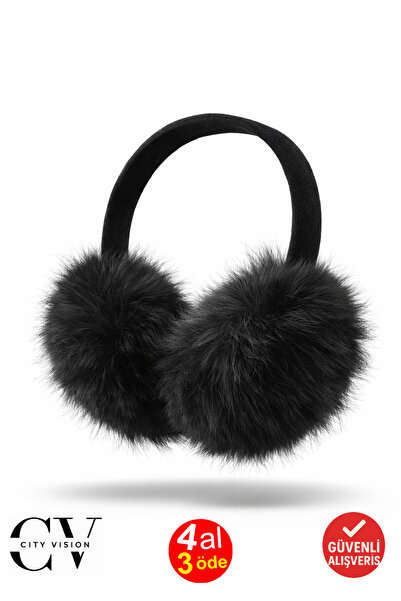 cityvision سماعات رأس سوداء قابلة للطي ذات ملمس فخم تحافظ على دفء الأذنين في ...