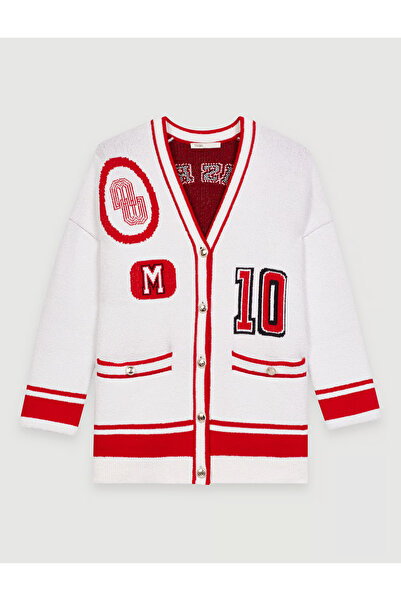 Maje Ecru cardigan with gold buttons
