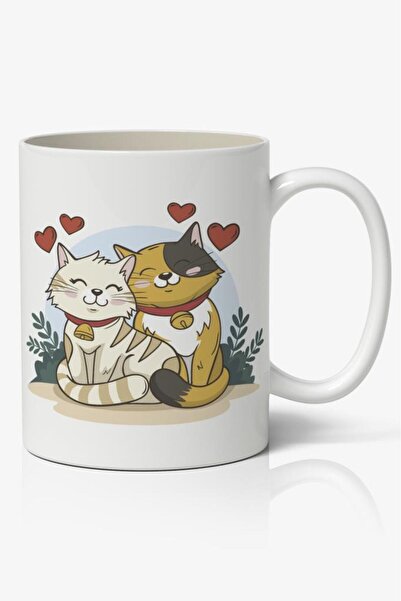 Toyaso Dear Sweet Cats Valentine's Day February 14Th Themed White Mug Cup Gif...