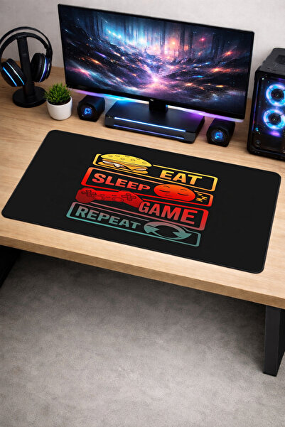 HalıOnline 70x30 Cm Gaming Oyuncu Mouse Pad Kaymaz Taban Büyük Klavye Fare Al...