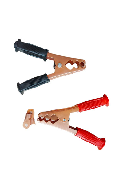 OEM Set clesti baterie,tip aligator,rosu,negru,lung 15 cm,cu 2 cleme fixare,c...