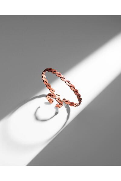 Neefy Dövme Desenli Burma Bakır Bilezik Yüzük Seti