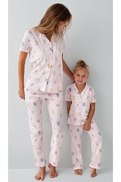 Rolypoly Mother-Daughter, (with Socks as a Gift), Shirt Collar, 100% Cotton, ...