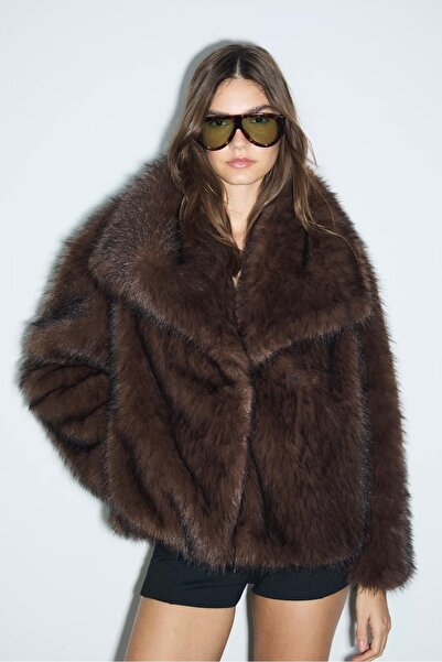 Moderk STRADI KISA SUNİ KÜRK CEKET MONT KABAN