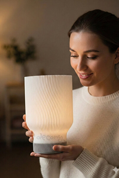 decory Helix Pinterest Style Decorative Table Lamp, Special Cylinder Design L...