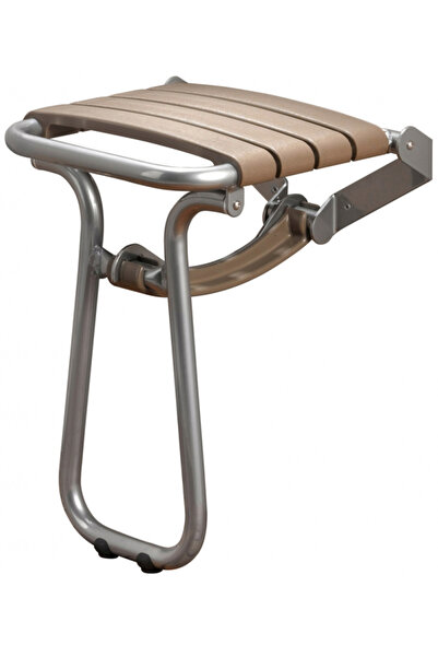 pellet Πτυσσόμενη καρέκλα ντους - Καφέ με πόδι στήριξης 150 kg