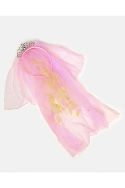 REDTAG Girls Pink And Yellow Veil Headband