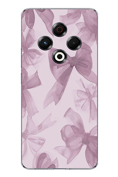 TechTree حافظة سيليكون متوافقة مع تكنو سبارك مطبوع باللون البنفسجي فيونك مطبوع