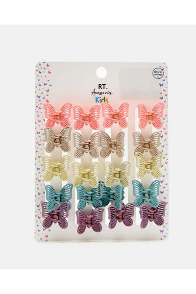 REDTAG Girls Assorted Hair Claws Set (Pack of 20)