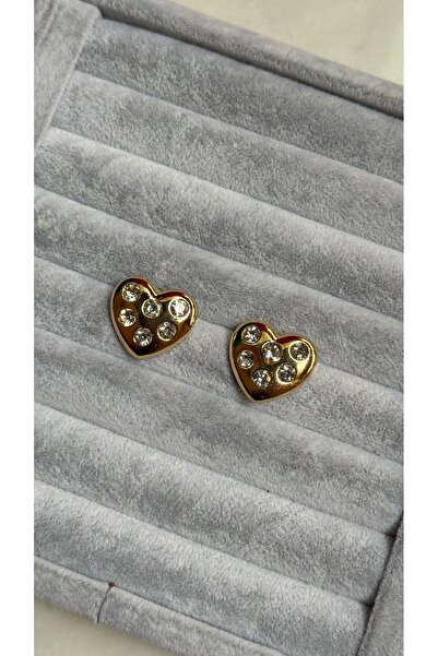 ADENNA JEWELRY Zirkon Taşlı Kalpli Küpe