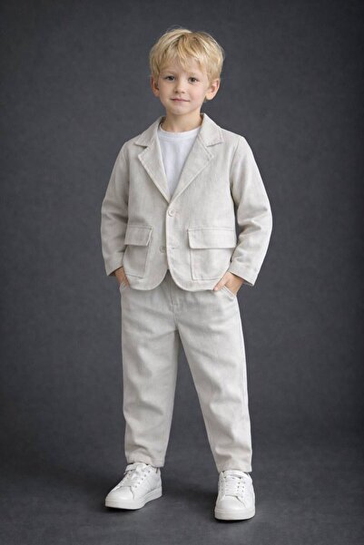 CAPS STORE بدلة كتان للأولاد