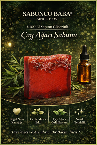 %100 El Yapımı Gliserinli Çay Ağacı Sabunu 120 Gr.