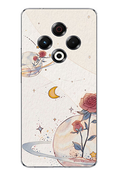 TechTree حافظة سيليكون متوافقة مع هاتف Tecno Spark 30، Planet and Star and Ro...