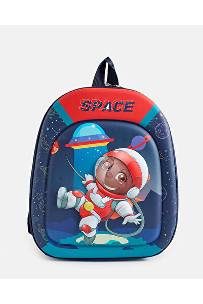 REDTAG حقيبة ظهر مطبوع زرقاء اللون للأولاد