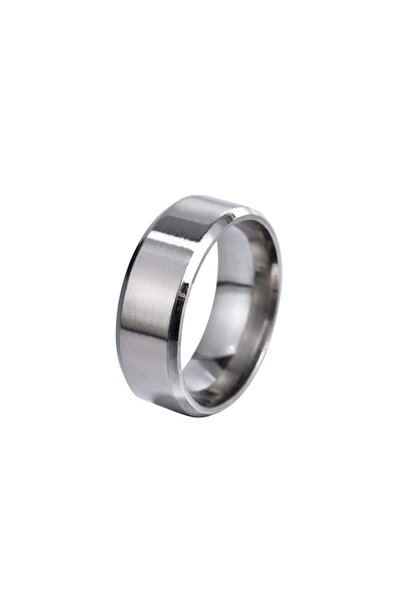 Tesbihane Silver Color 316L Quality Stainless Women Steel Wedding Band Ring -...