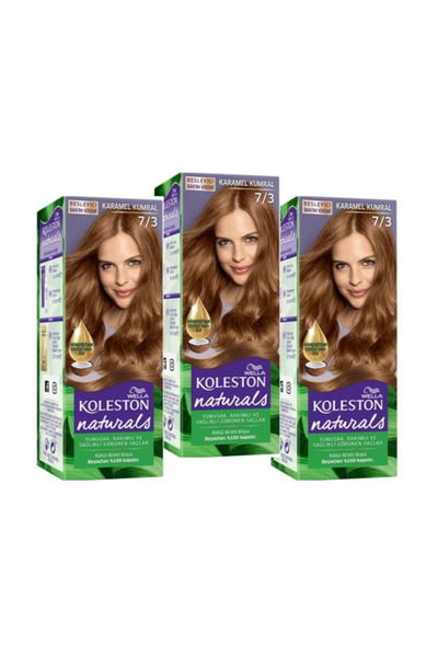 wella koleston Naturals Saç Boyası 7/3 Karamel Kumral X 3 Adet