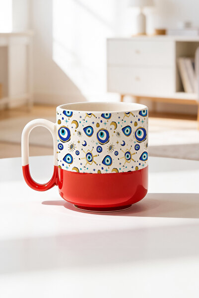 BB TRADE Nazar Boncuğu Designed Ceramic Printed Pro Mug Cup 330ml