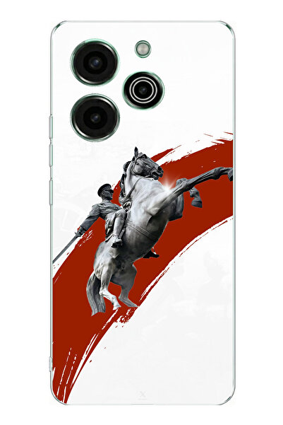 TechTree حافظة سيليكون أتاتورك مطبوع متوافقة مع هاتف تكنو بوفا 6 برو