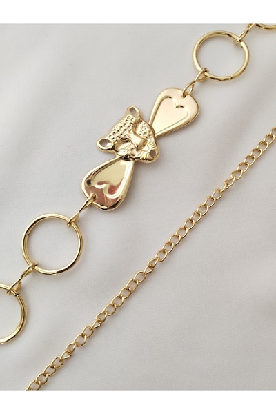 Rasa Raşa Design Iconic Leopard Detailed Stylish Chain Belt