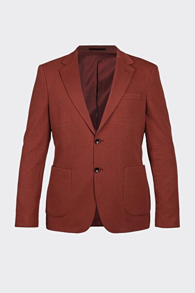 White Stone Burgundy casual Slim Fit bi-stretch jacket